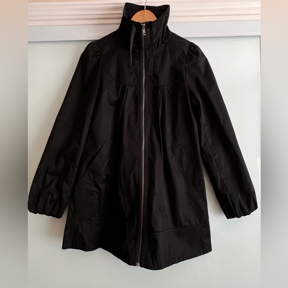 H&M WOMEN'S FULL ZIP JACKET LOOSE FIT HIGH NECK BLACK SIZE  6